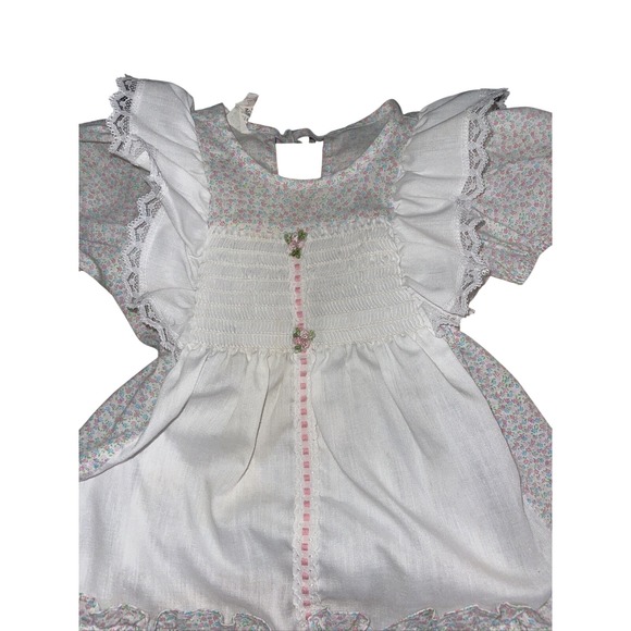 Evy Of California Vintage Girls USA Made Lace Dress T-2 Flower Dress Big‎ Doll - Picture 5 of 16